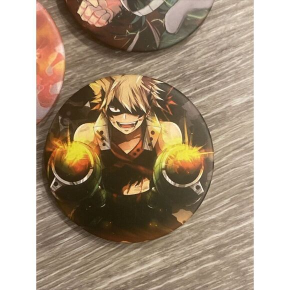 Lot of 3. Anime Buttons Pins 2”  My Hero Academia - Picture 2 of 5